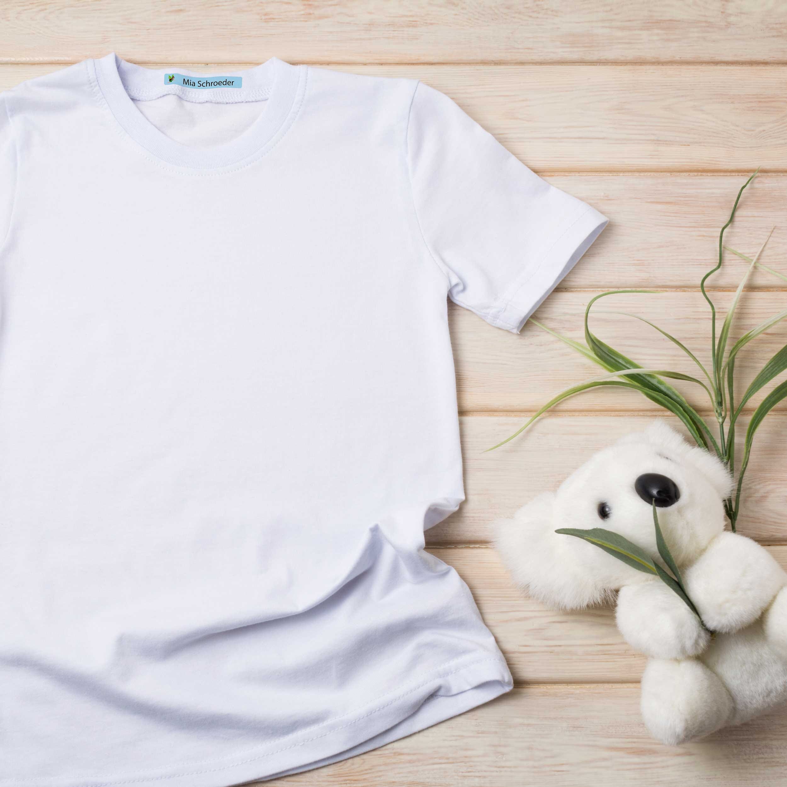 Bügeletiketten für Kinder mit verschiedenen Motiven (Set mit 200 Etiketten) - kinder-druckerei.de