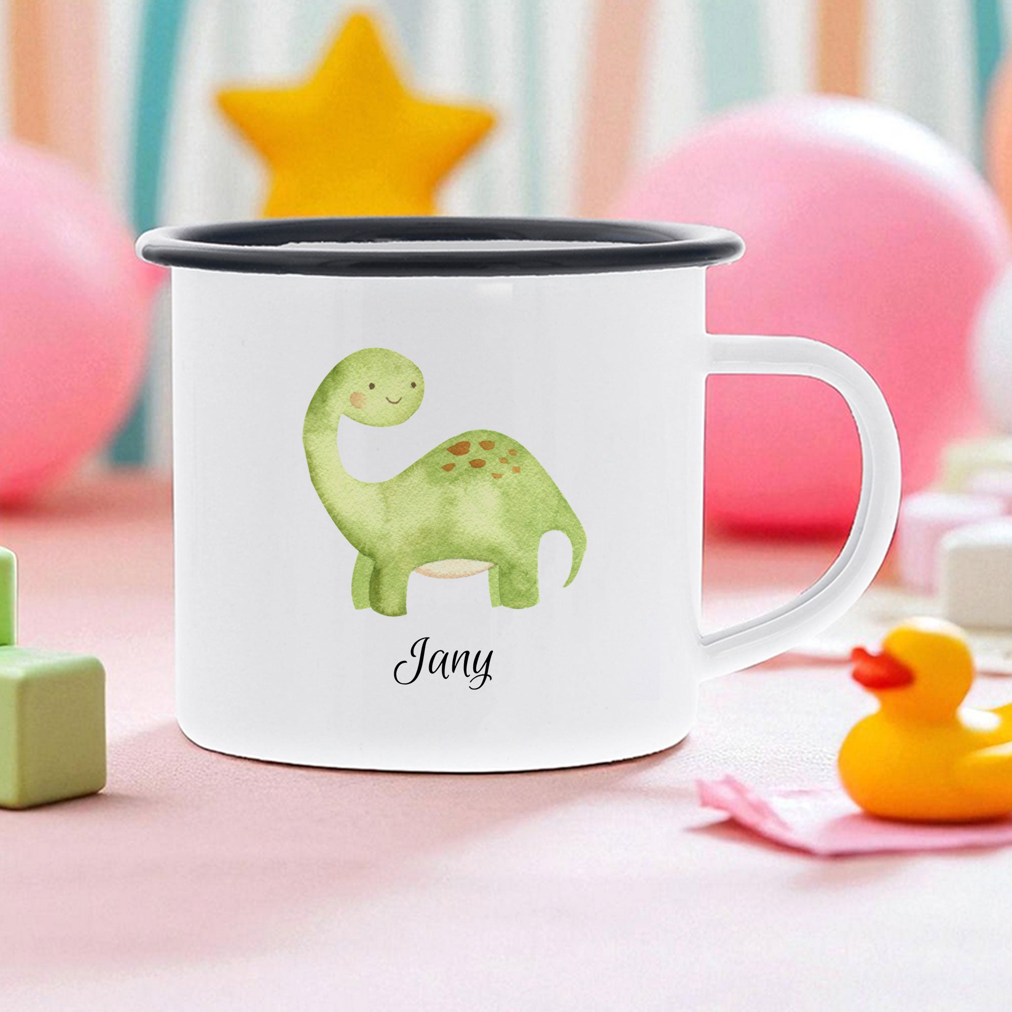 Emaille-Tasse mit Kindermotiv & individuellem Druck - kinder-druckerei.de