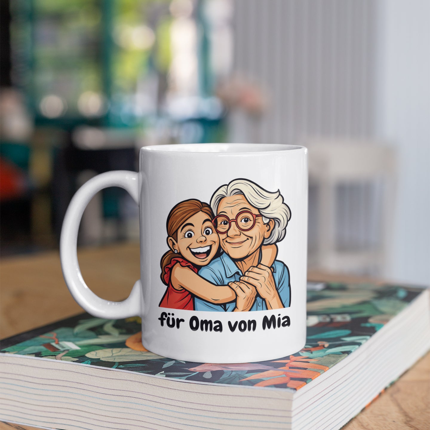 Keramiktasse mit Karikatur & Text - kinder-druckerei.de