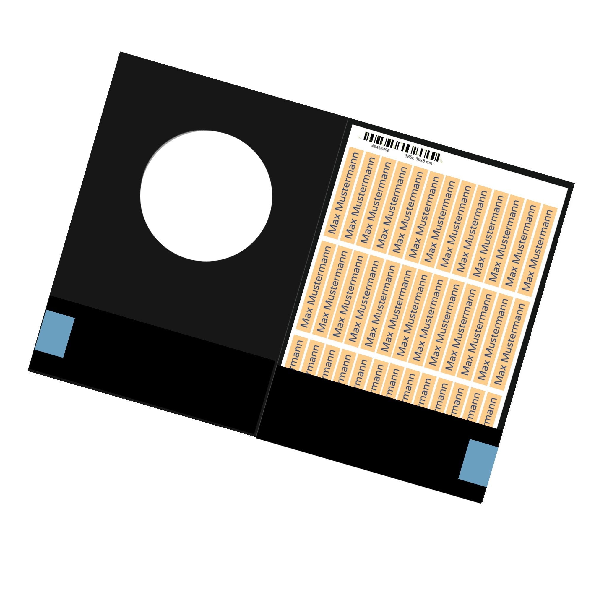 Namensetiketten / Namensaufkleber für Kinder & Senioren (49x8 mm 38 Stück) - kinder-druckerei.de