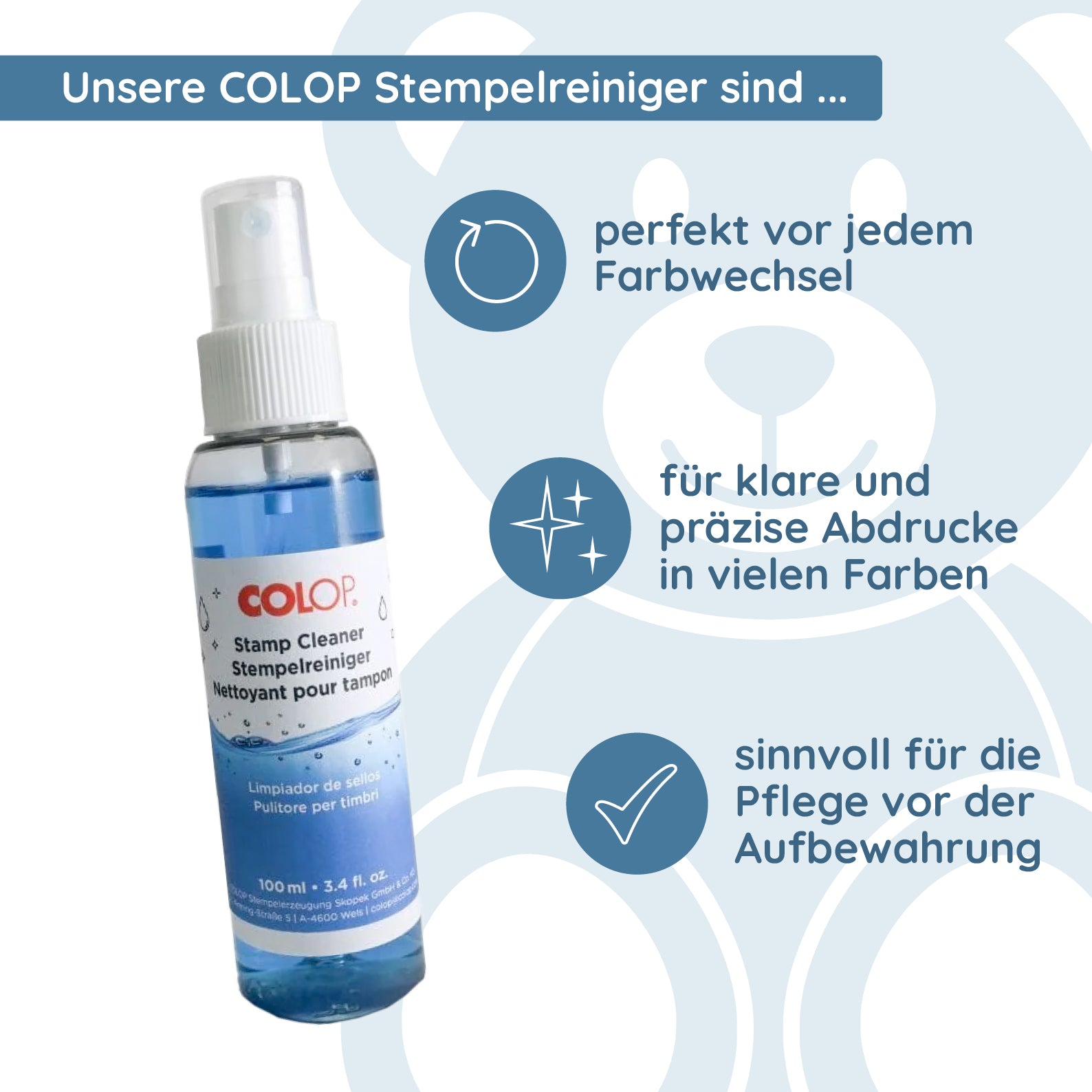 Colop Stempelreiniger / Stamp Cleaner (100 ml) - kinder-druckerei.de