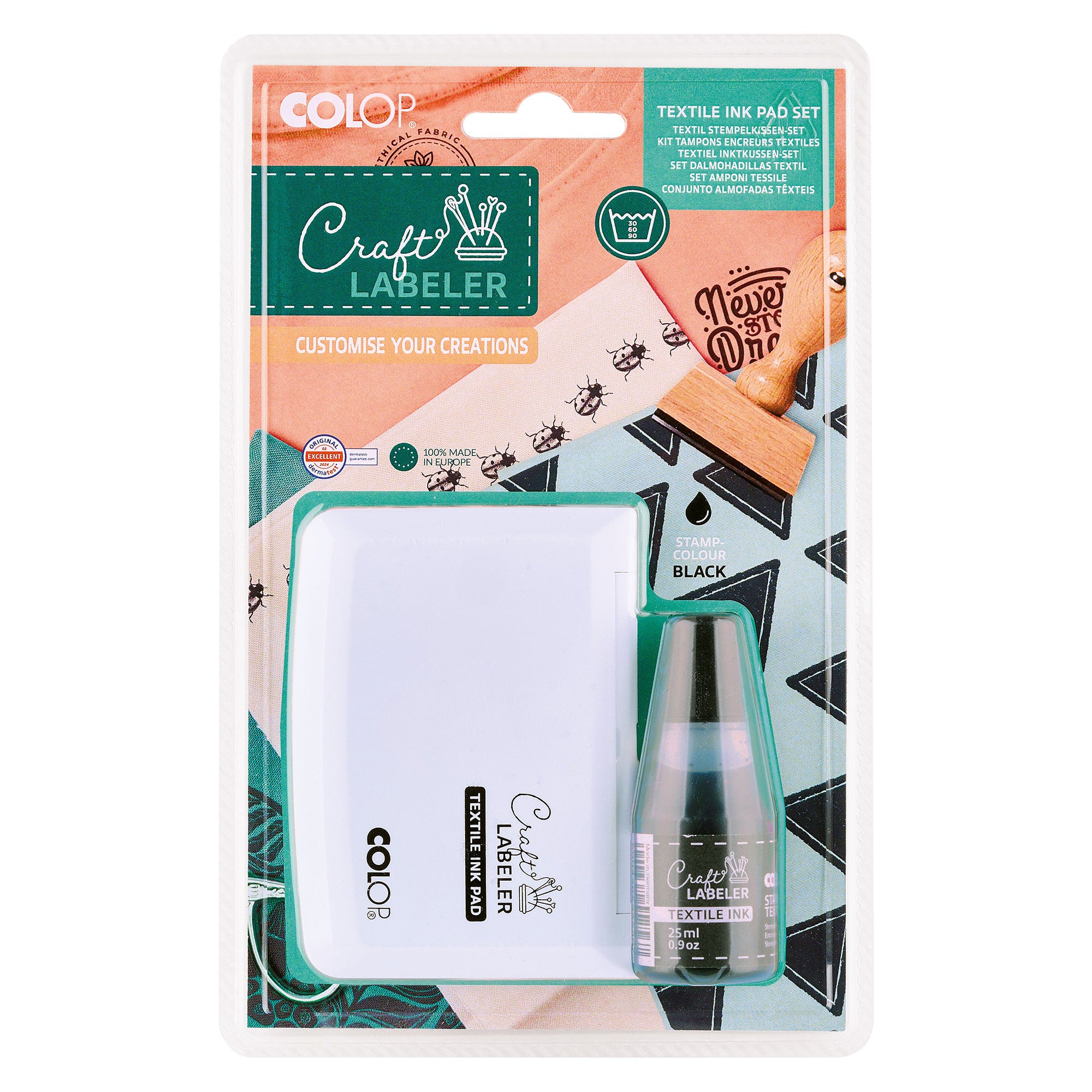 Colop Craft Labeler - Tampon encreur & encre textile