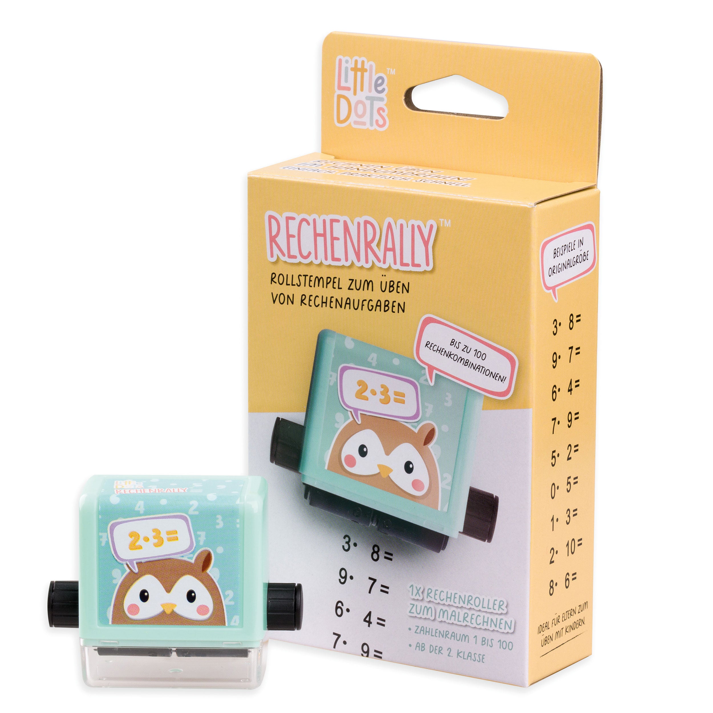 Trodat Little Dots Rechenrally™ Rollstempel Multiplizieren Rechnen - kinder-druckerei.de