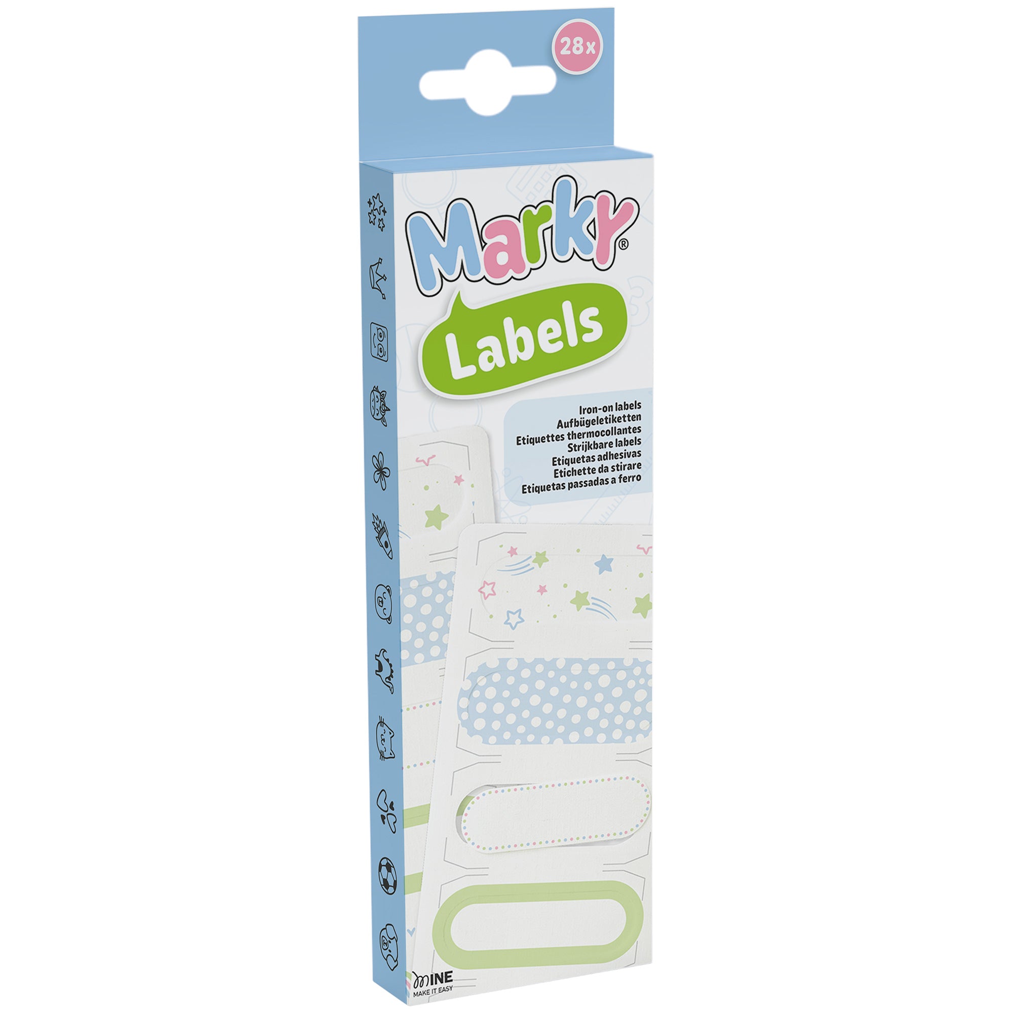 Colop Marky Aufbügeletiketten (28 Etiketten) - kinder-druckerei.de