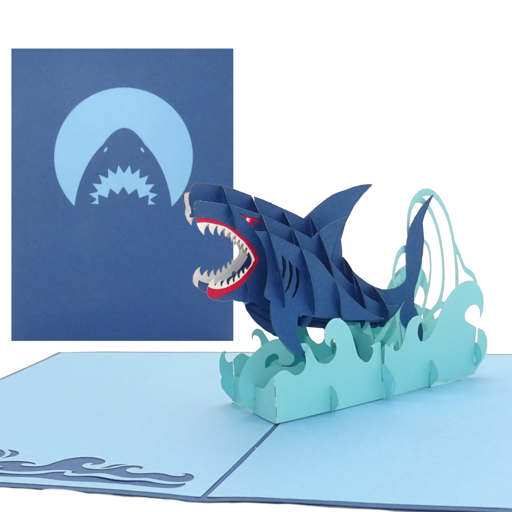 Colognecards Carte Pop-Up Requin