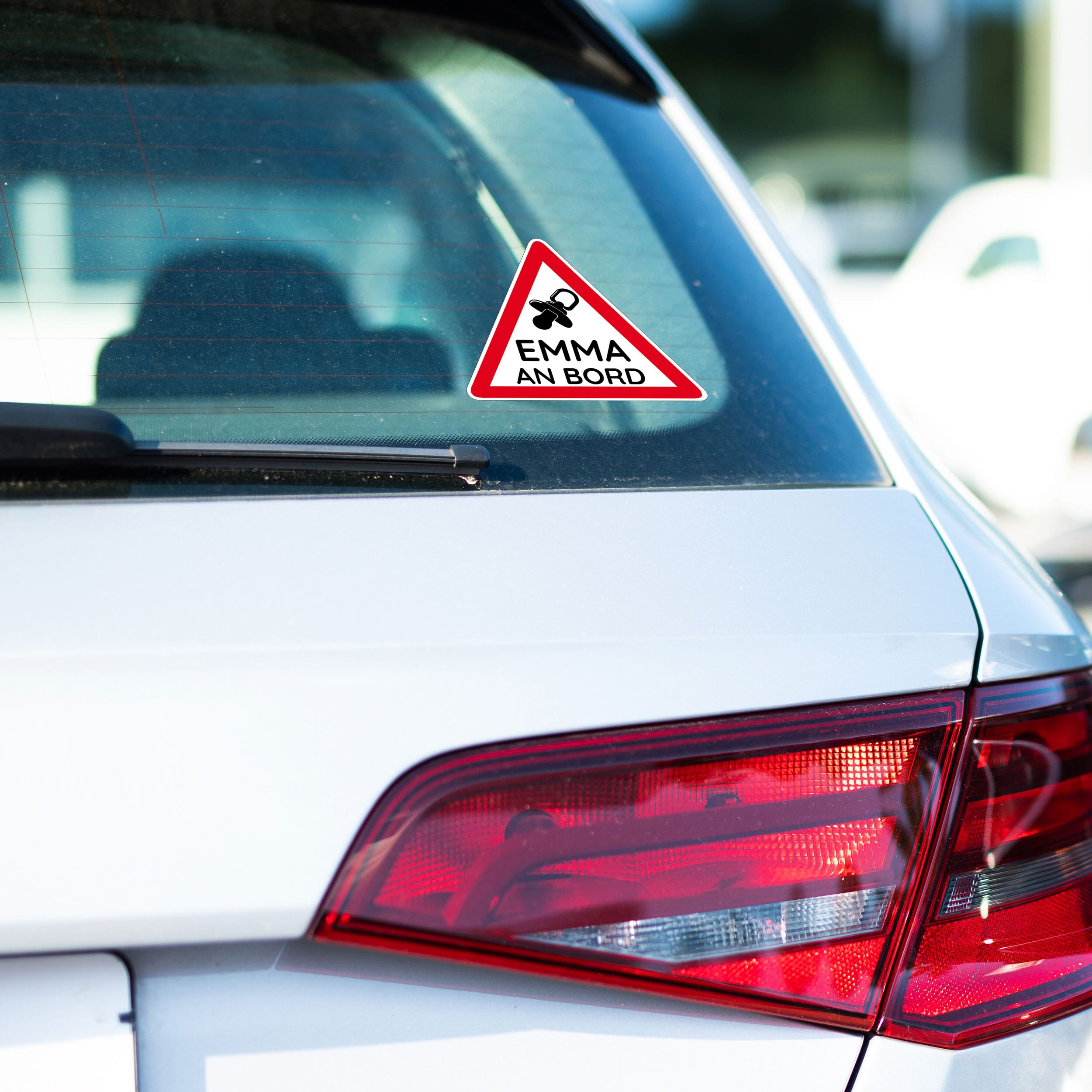 Personalisierte Autoaufkleber Baby an Bord  (4 Stück 2x 120 mm 2x 45 mm) - kinder-druckerei.de