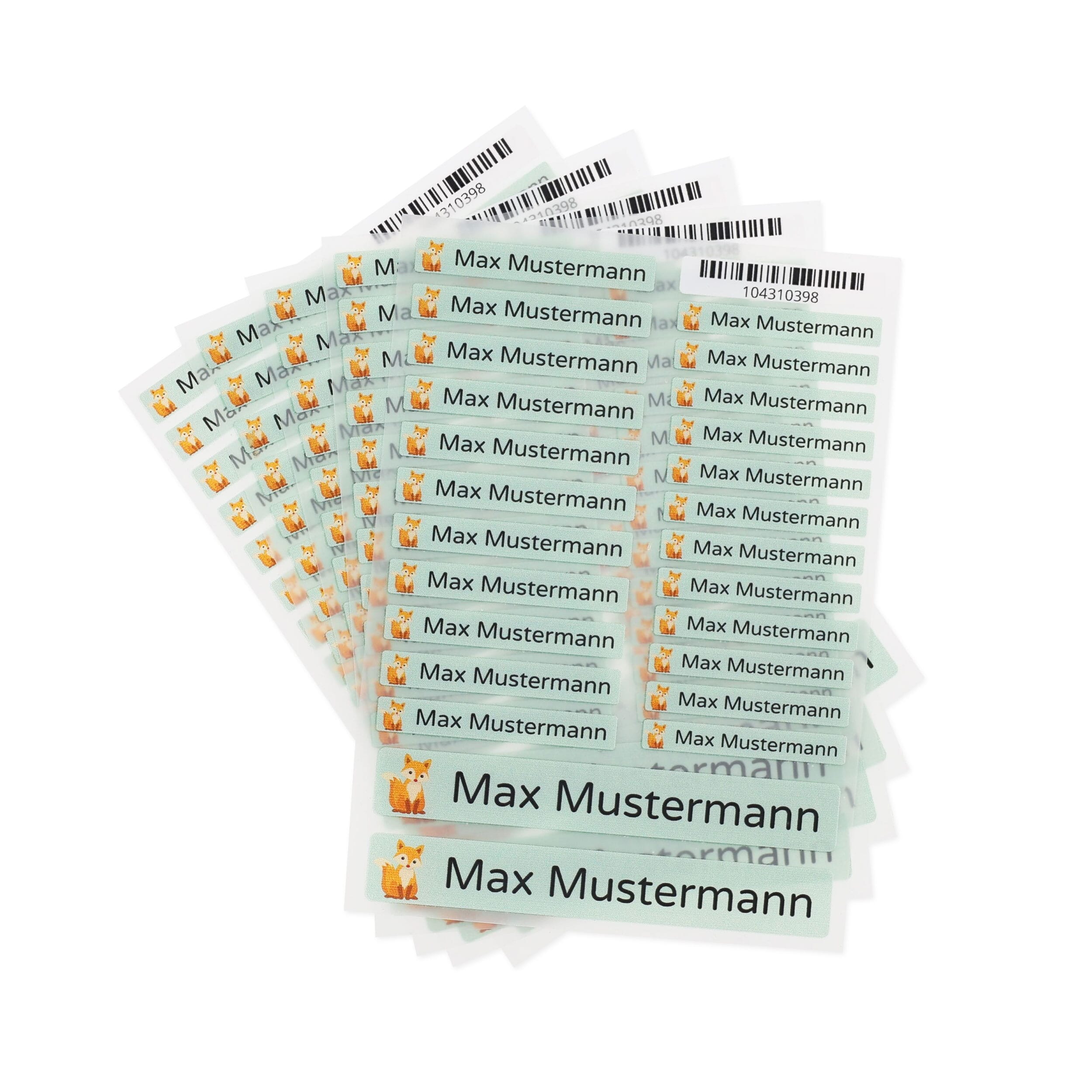 Bügeletiketten für Kinder mit verschiedenen Motiven (Set mit 200 Etiketten) - kinder-druckerei.de