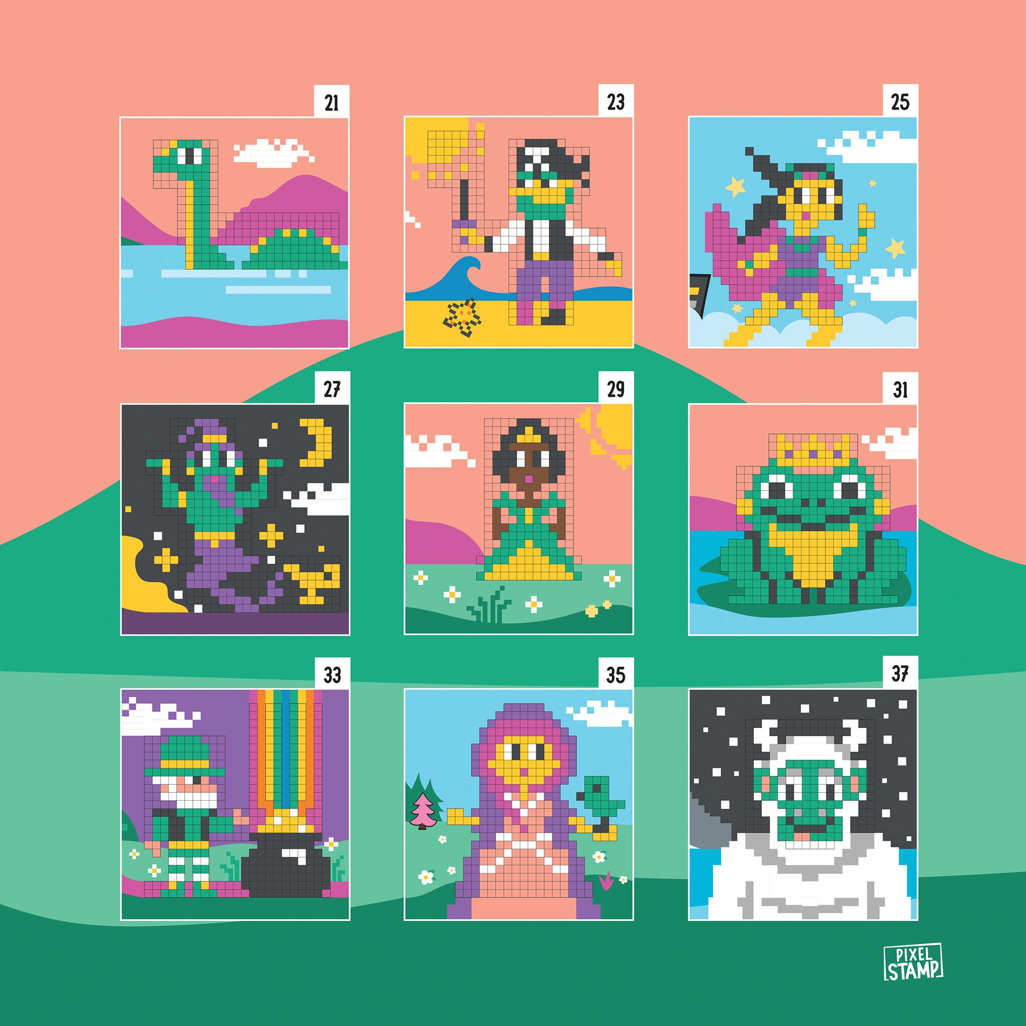 Trodat Pixel Stamps Set – Fantasy