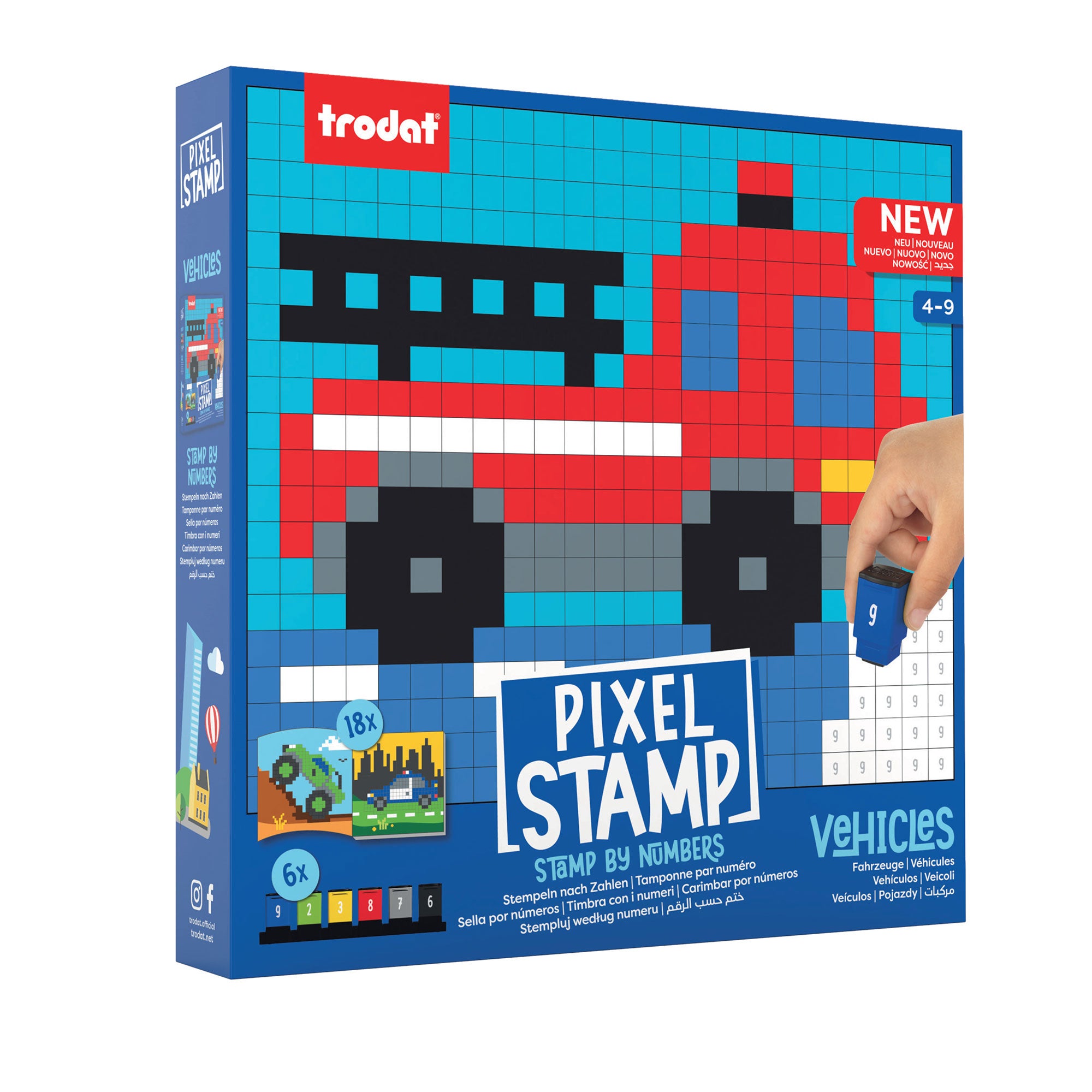 Trodat Pixel Stamps Set – Véhicules