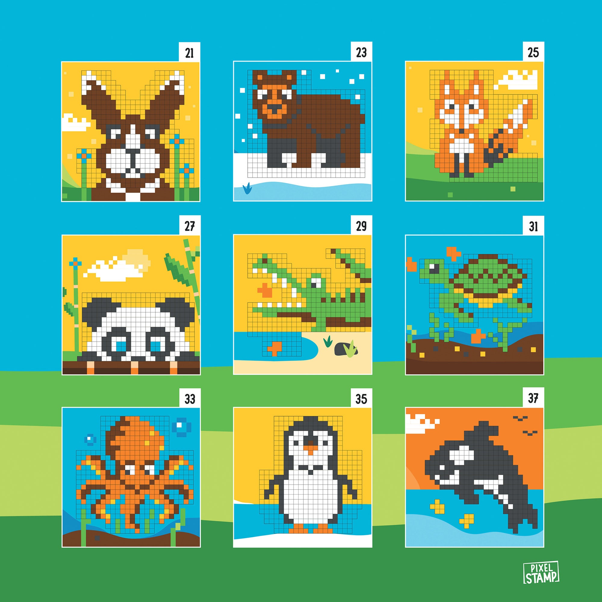 Trodat Pixel Stamps Set – Tiere