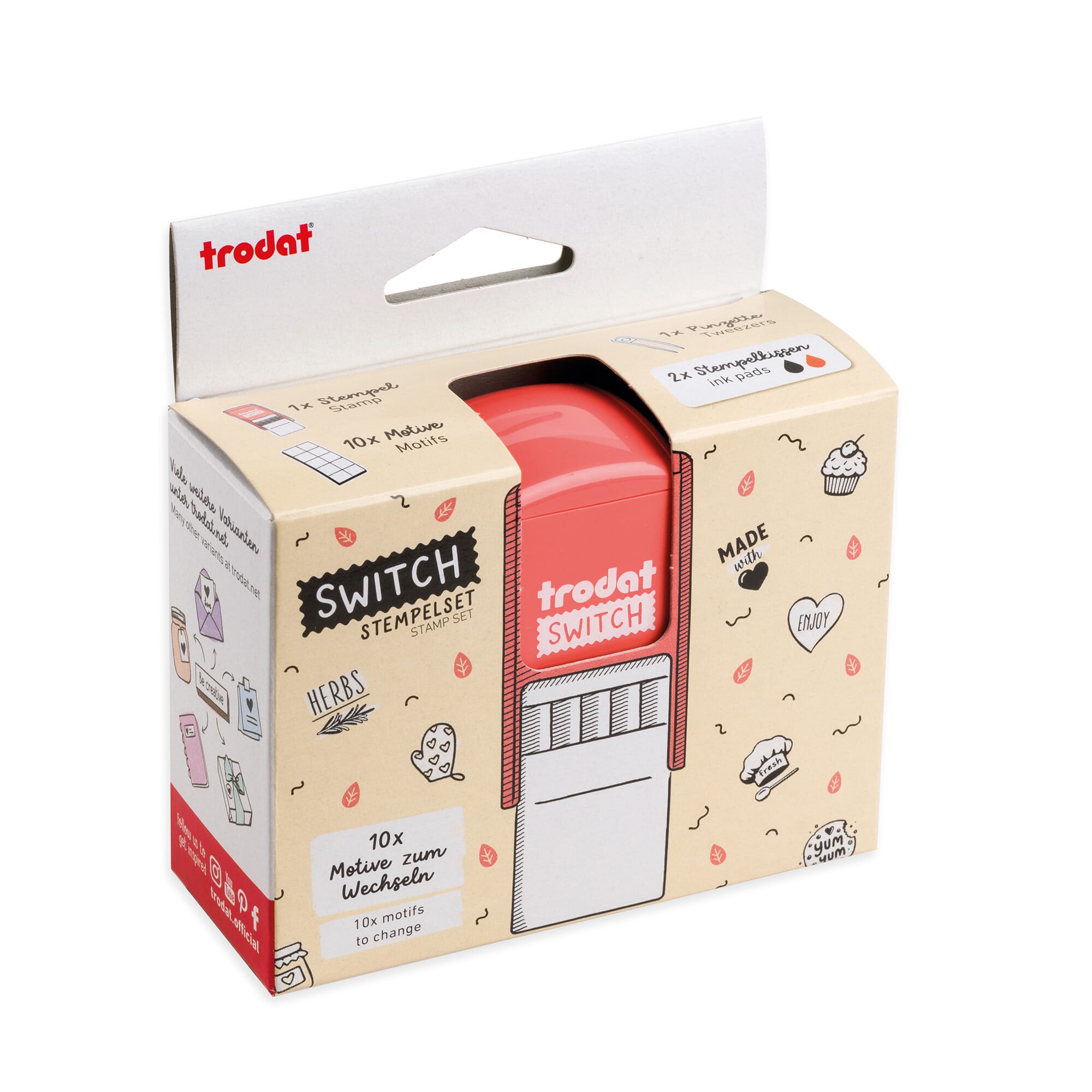 Trodat switch "Selbstgemachtes" DIY Stempel (20x20 mm)