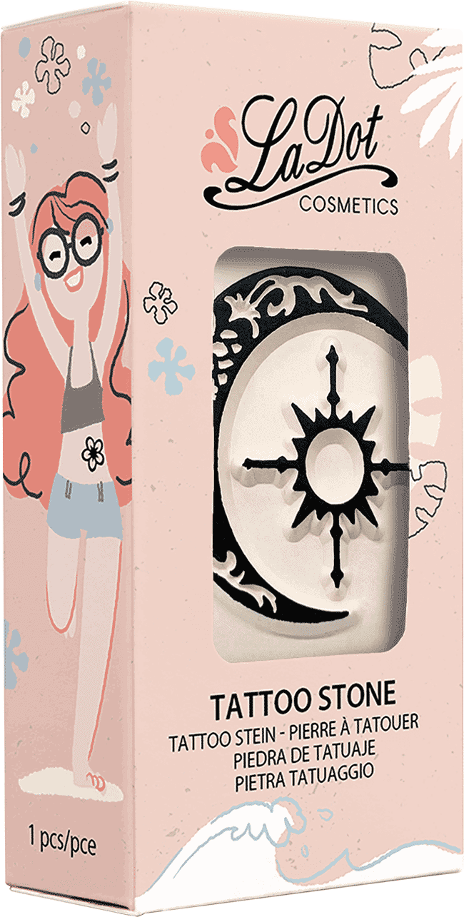 LaDot Stein "Mond" (4 x 4,5 cm) - Temporärer Tattoo Stempel