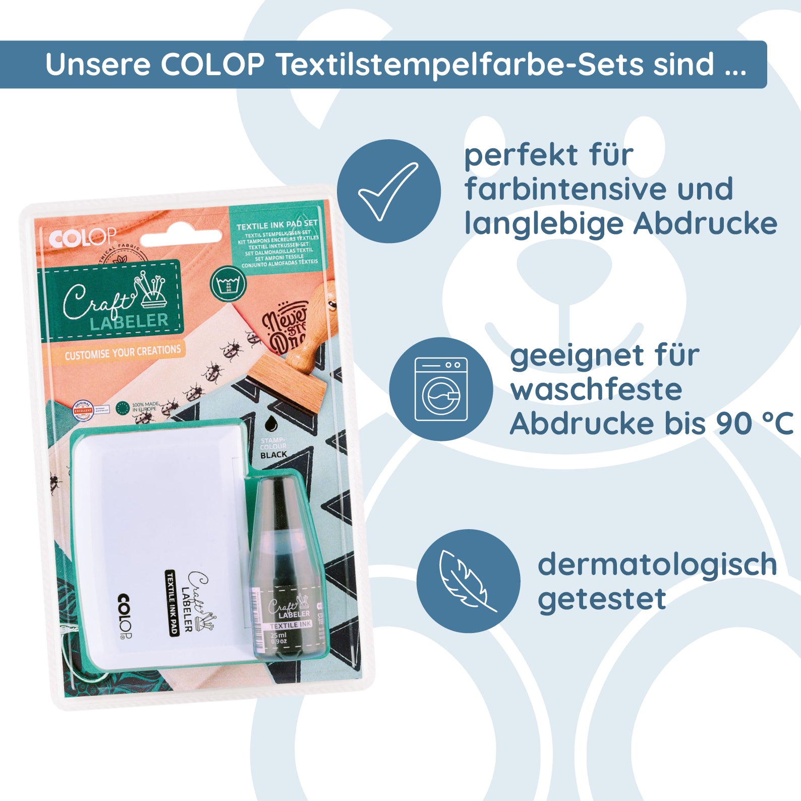 Colop Craft Labeler - Stamp Pad & Textile Ink