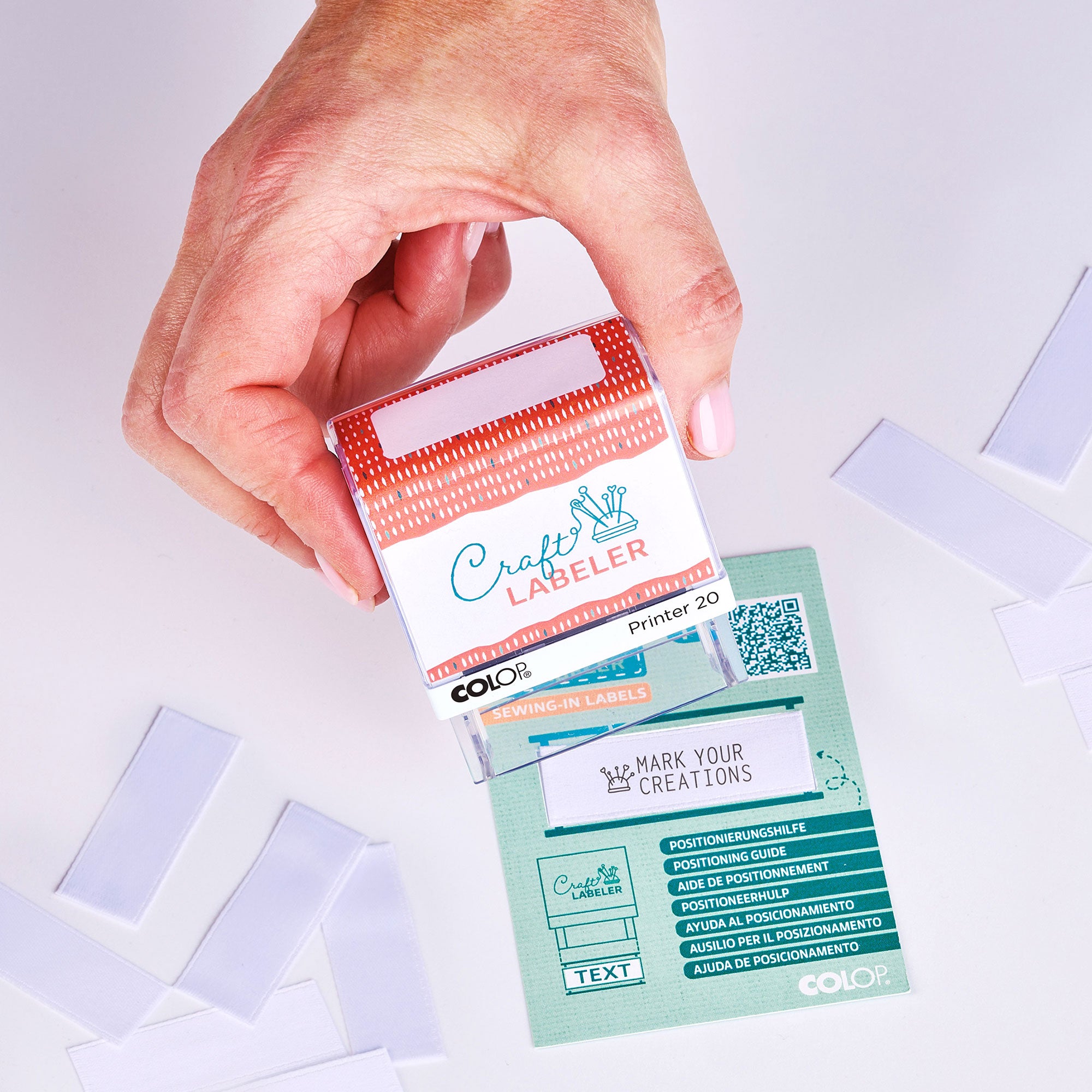 Colop Craft LABELER Textile Stamp Set Printer 20