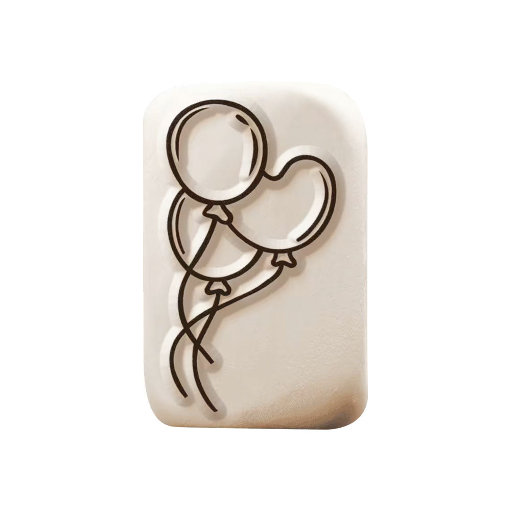 LaDot Stein - "Ballone" (2,5 x 5 cm) - Temporärer Tattoo Stempel - kinder-druckerei.de