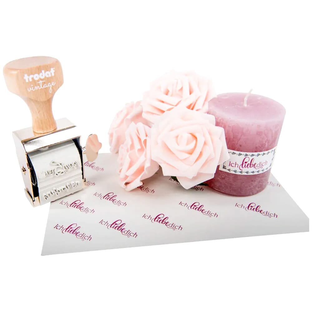 TRODAT Vintage Stempel "Glückwünsche"