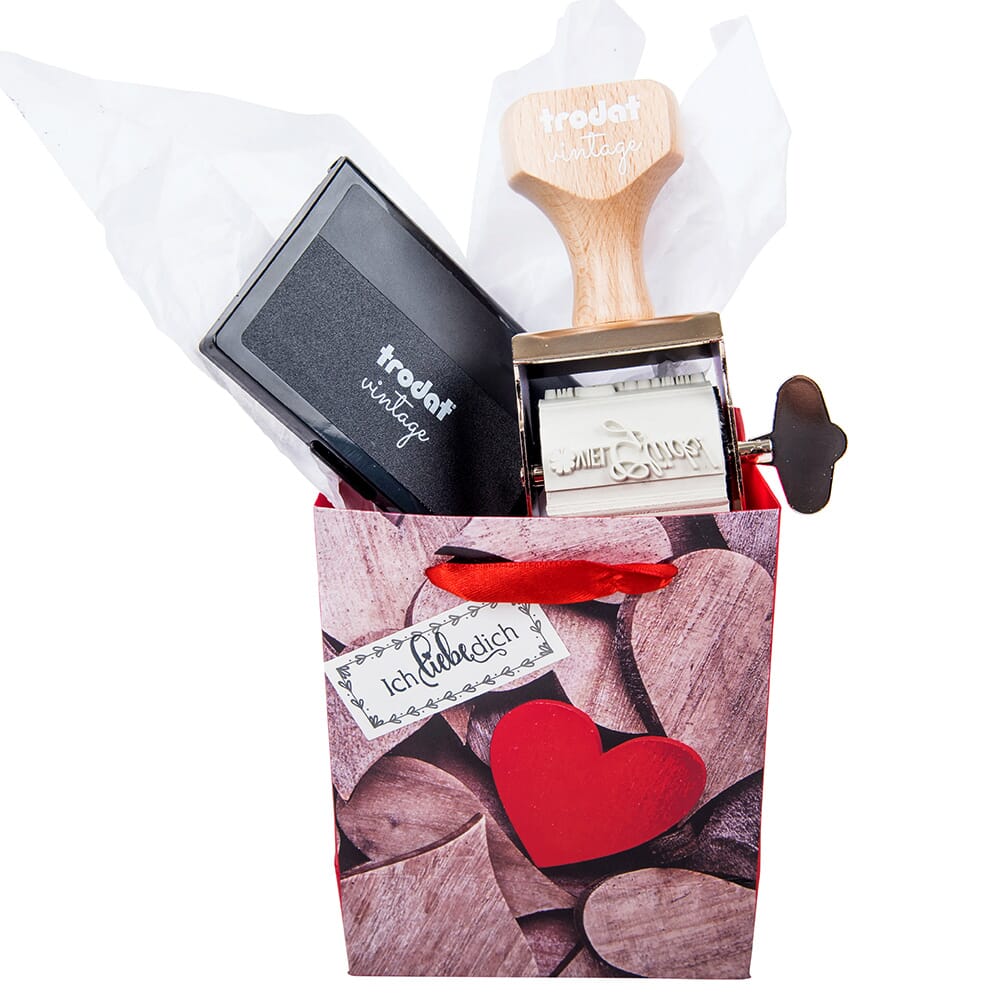 TRODAT Vintage Stempel "Glückwünsche"